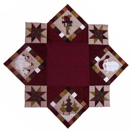 Pattern – Christmas tree rug with stars and 4 pictures