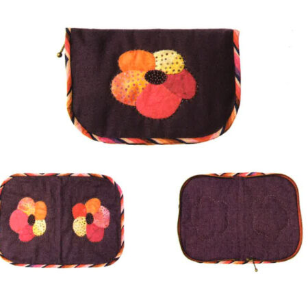 Pencil case with flowers