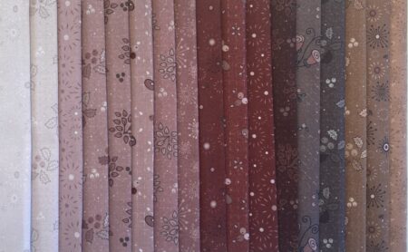 Quilters Frozen Collection – 17 pcs. brown/red/rose