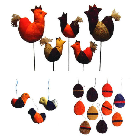 Pattern – 5 hens on a stick